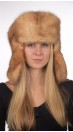 Sable fur hat russian style unisex - Golden color